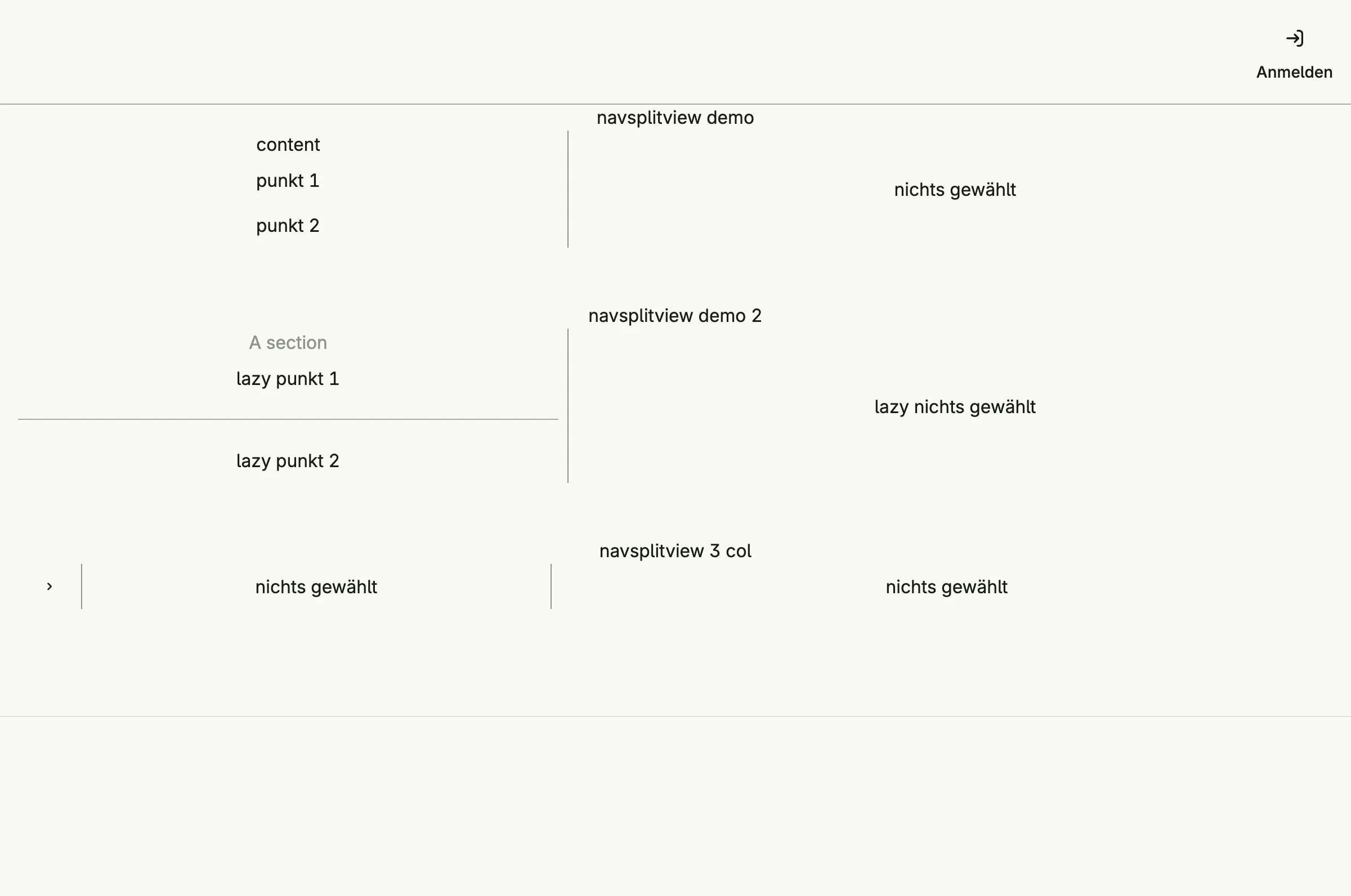 Navigation Split View